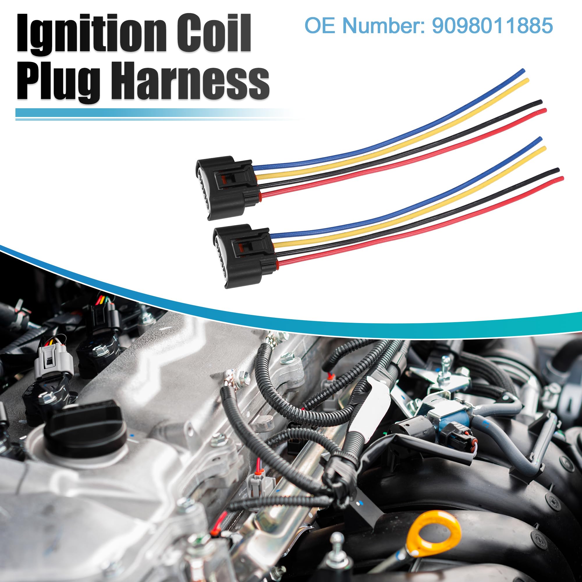 uxcell ignition coil connector for Toyota Camry 2.4L – durable high temp design
