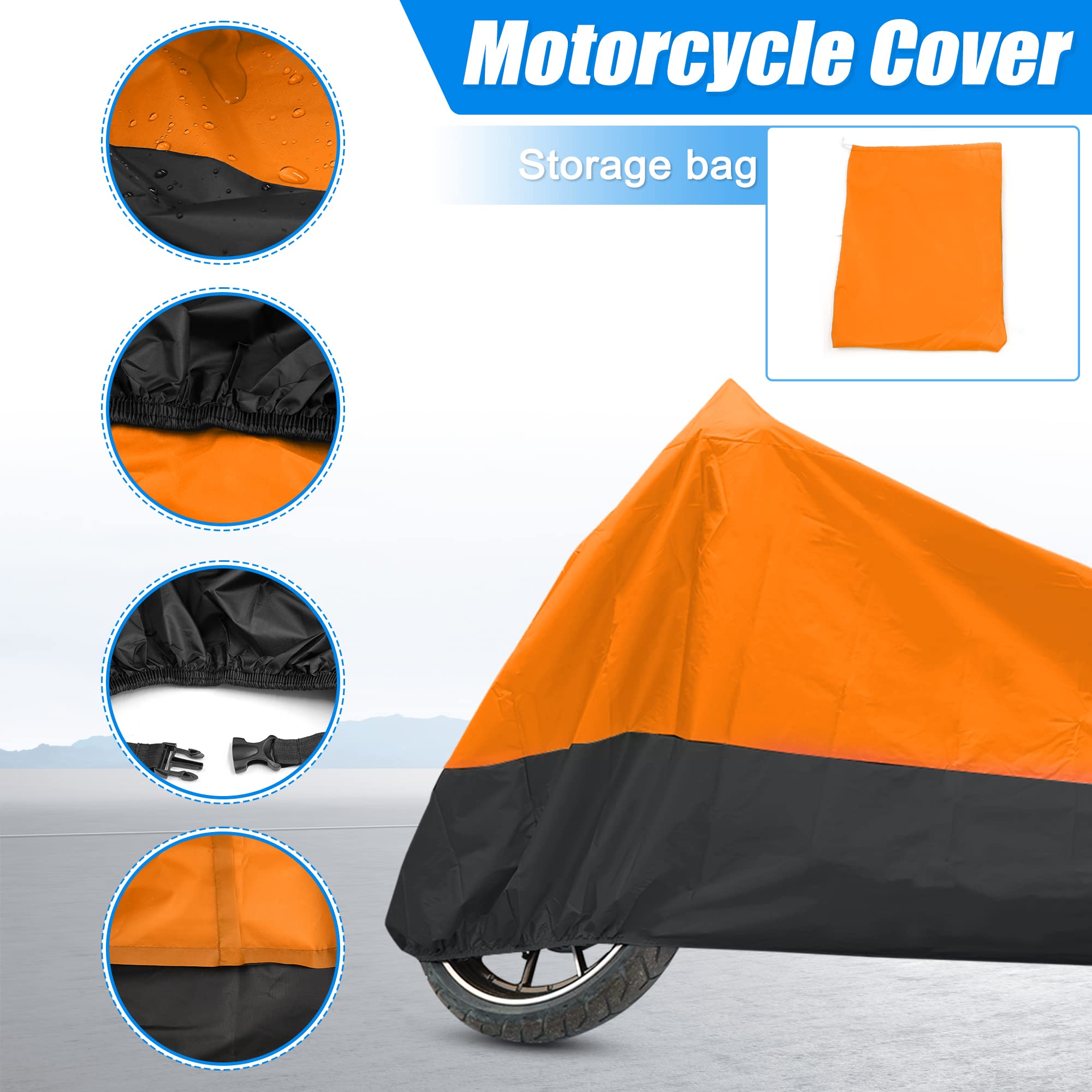 uxcell cover with windproof buckle and elastic cord protecting in windy conditions.