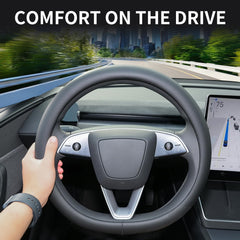 Uxcer steering wheel cover protects against sun fade and wear.