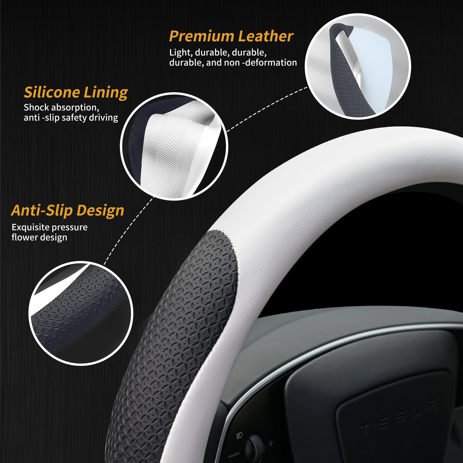 White Juniper/Highland finish enhances your Model 3/Y interior with a clean look.