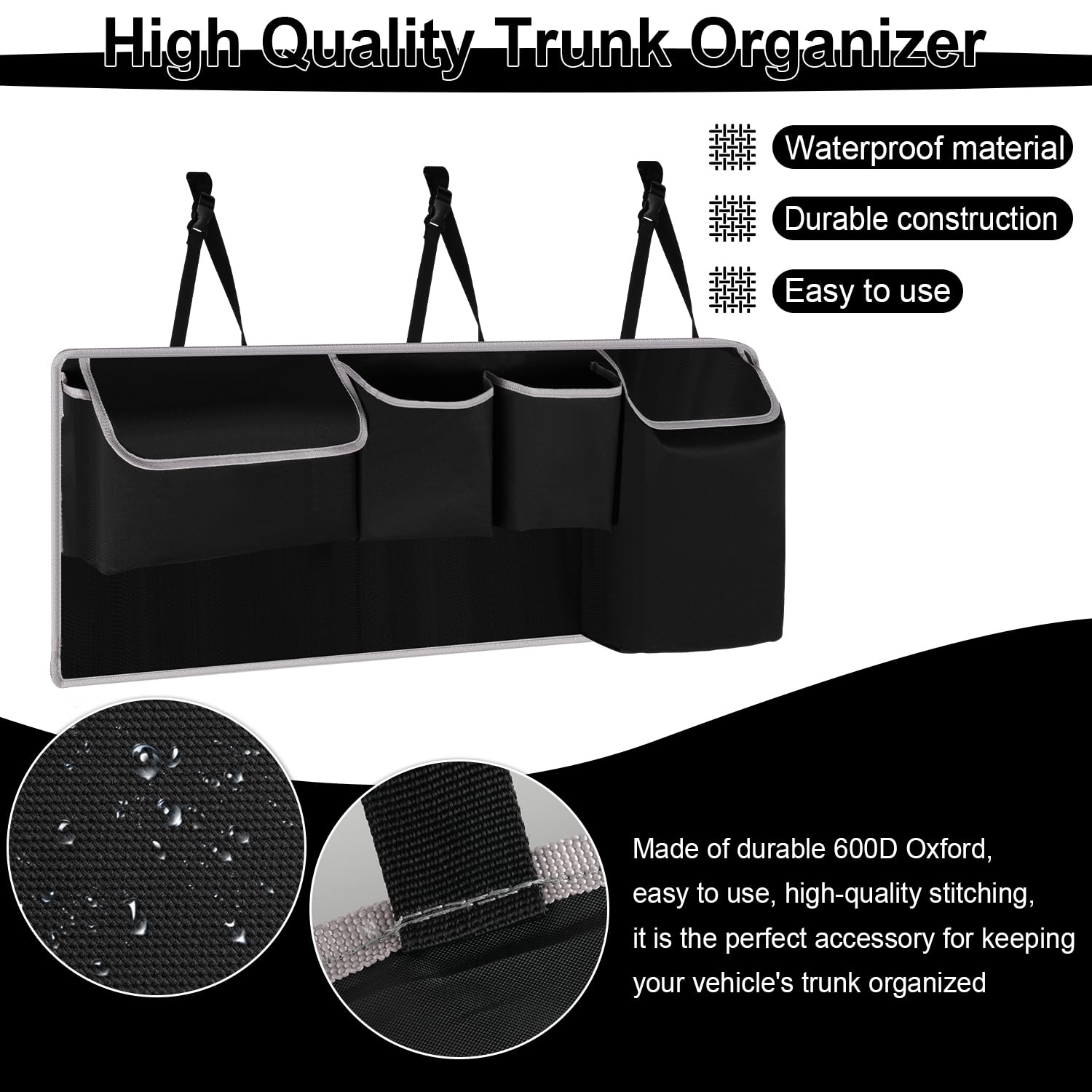UYYE organizer made of durable 600D Oxford fabric for long-lasting use