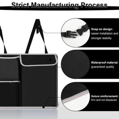 UYYE organizer showing two mesh pouches for quick groceries or toys