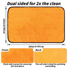 UZLU double-side plush microfiber towel with soft touch for polishing