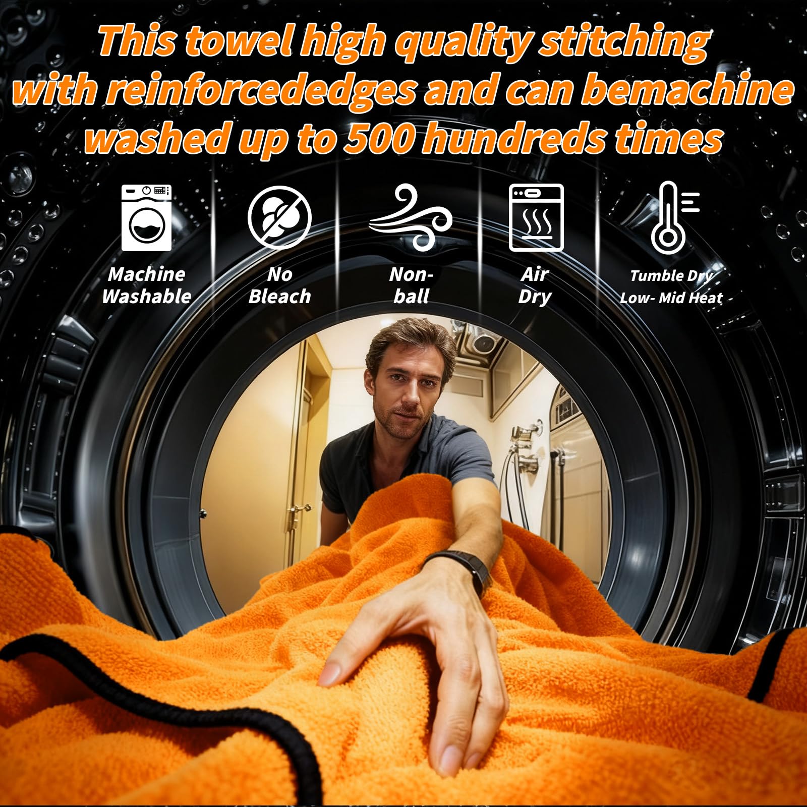 UZLU scratch-free microfiber towel delivering lint-free swirl-free drying on paint