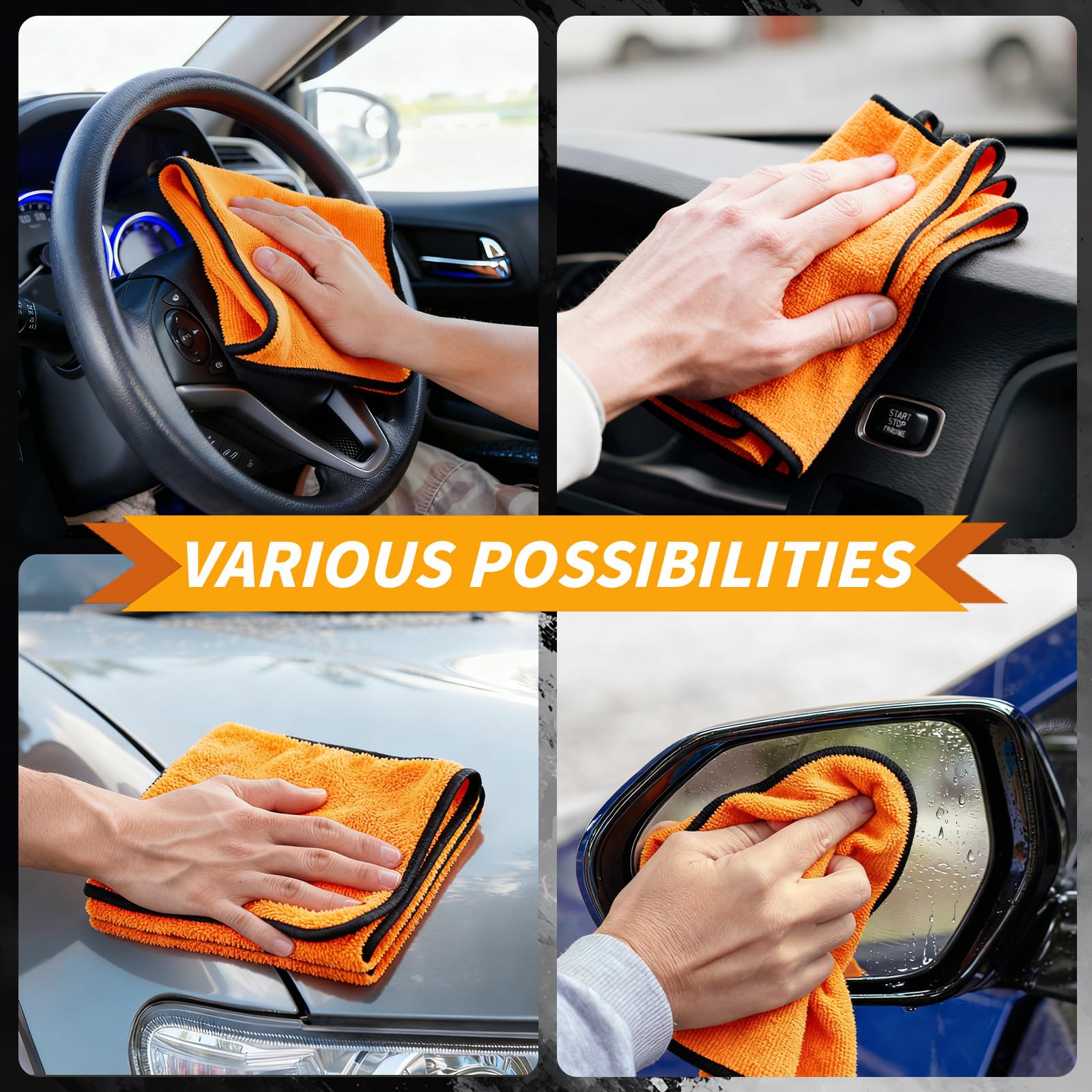 UZLU versatile towels for car boat and home cleaning tasks