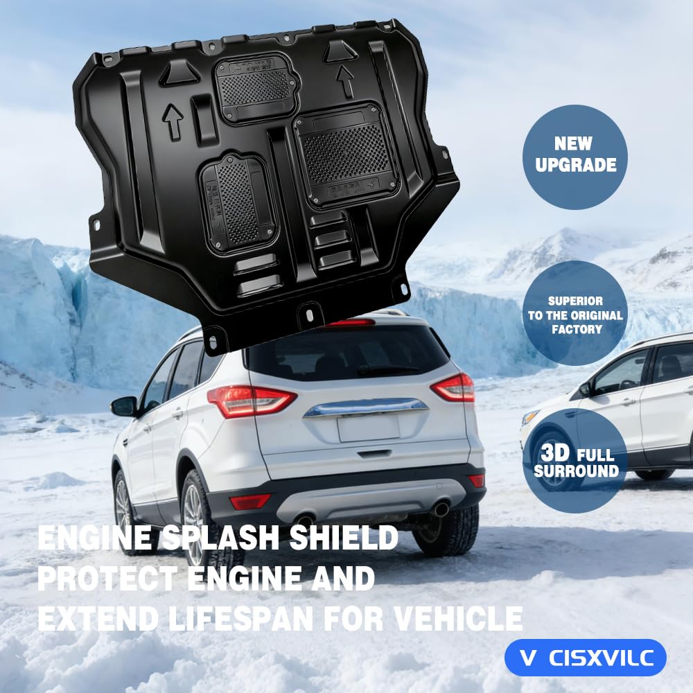 V CisxviLC engine guard with oil-change holes simplifies maintenance.