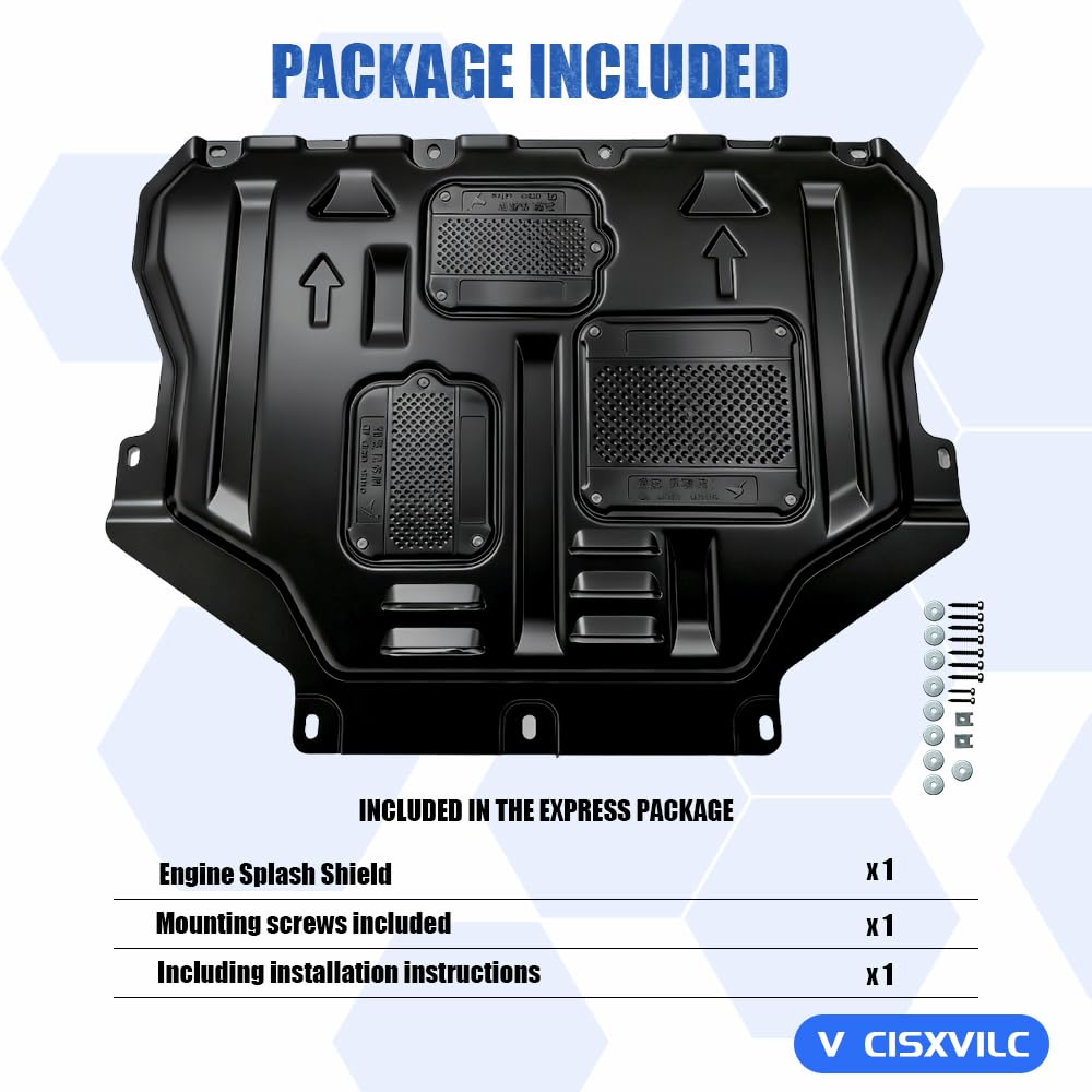 V CisxviLC replacement direct-fit shield matches Ford Escape 2013–2019.
