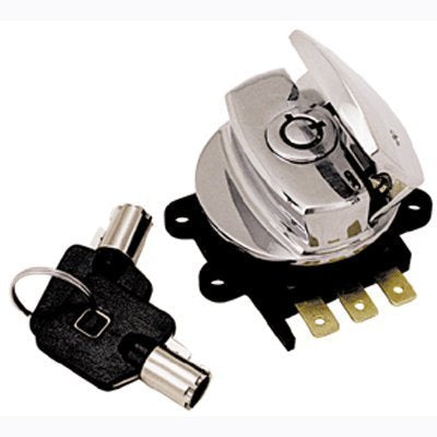 V-Factor MID USA Harley ignition switch for Dyna Fat Boy with side hinge, easy replacement.