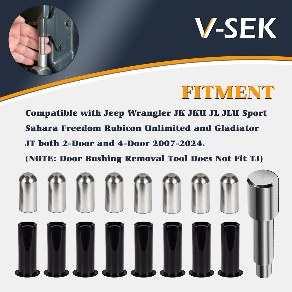 V-SEK door hinge liners kit with durable ABS plastic for long-lasting performance.