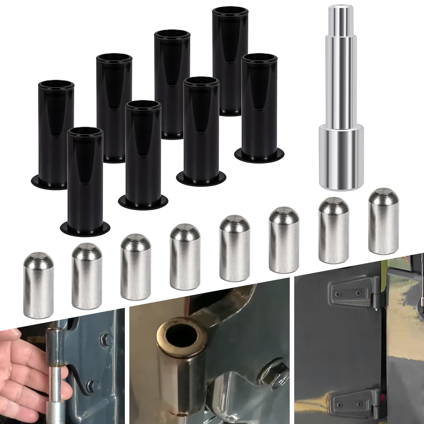 V-SEK door pin guides assembly for precise hinge alignment and smoother door action.