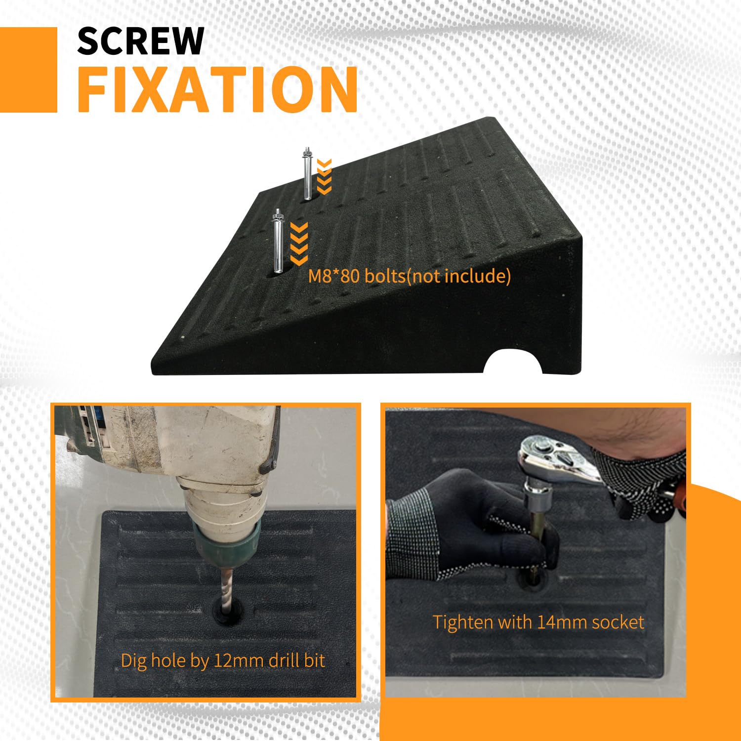 Vacallity 3.9-in Rise 2-Pack ramps with pre-drilled holes for secure mounting.
