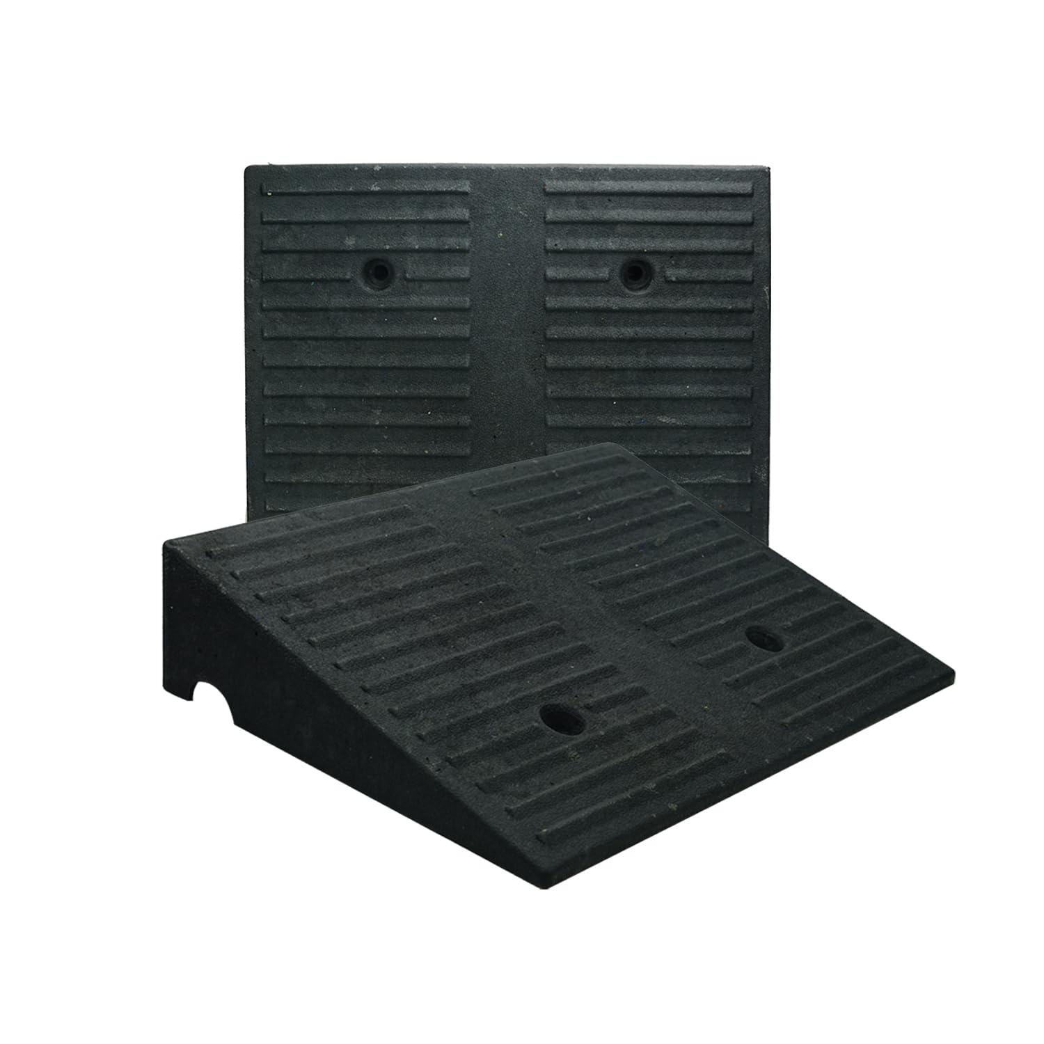 Vacallity 3.9-in Rise 2-Pack ramps, side view for smooth curb crossings.
