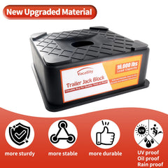 Vacallity RV Trailer Jack Block no-tool installation for quick setup