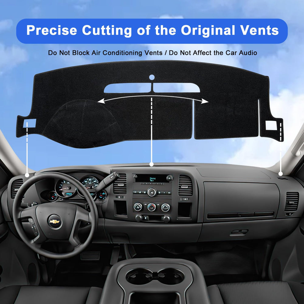 VAFMOLEI custom-fit dash cover for 2007-2013 Silverado LTZ.