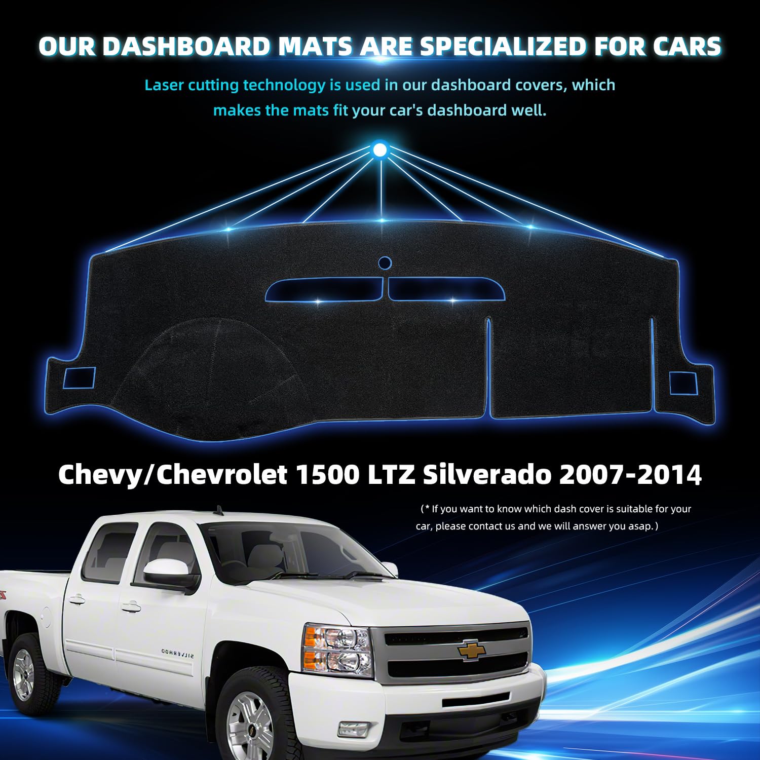 VAFMOLEI dash cover reduces glare for safer daytime driving.