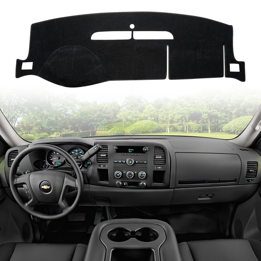 VAFMOLEI dashboard dash cover mat for Silverado; precise fit guards against sun glare.