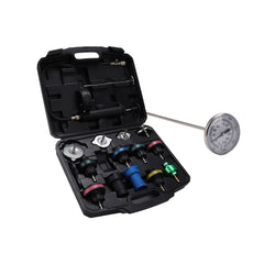 VAGNEUS 16-piece radiator tester kit for quick coolant leak checks.