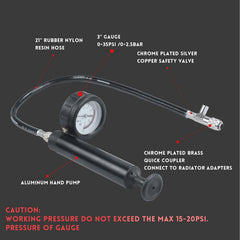 VAGNEUS hand pump and adapter assembly enables simple pressure builds.