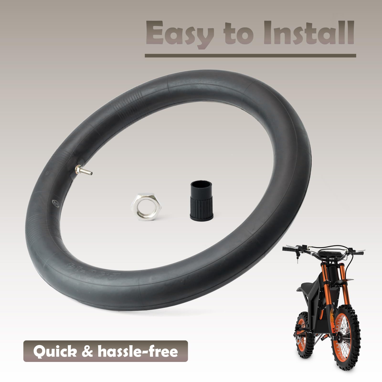 VAINELY easy-install front wheel inner tube for quick tube replacement