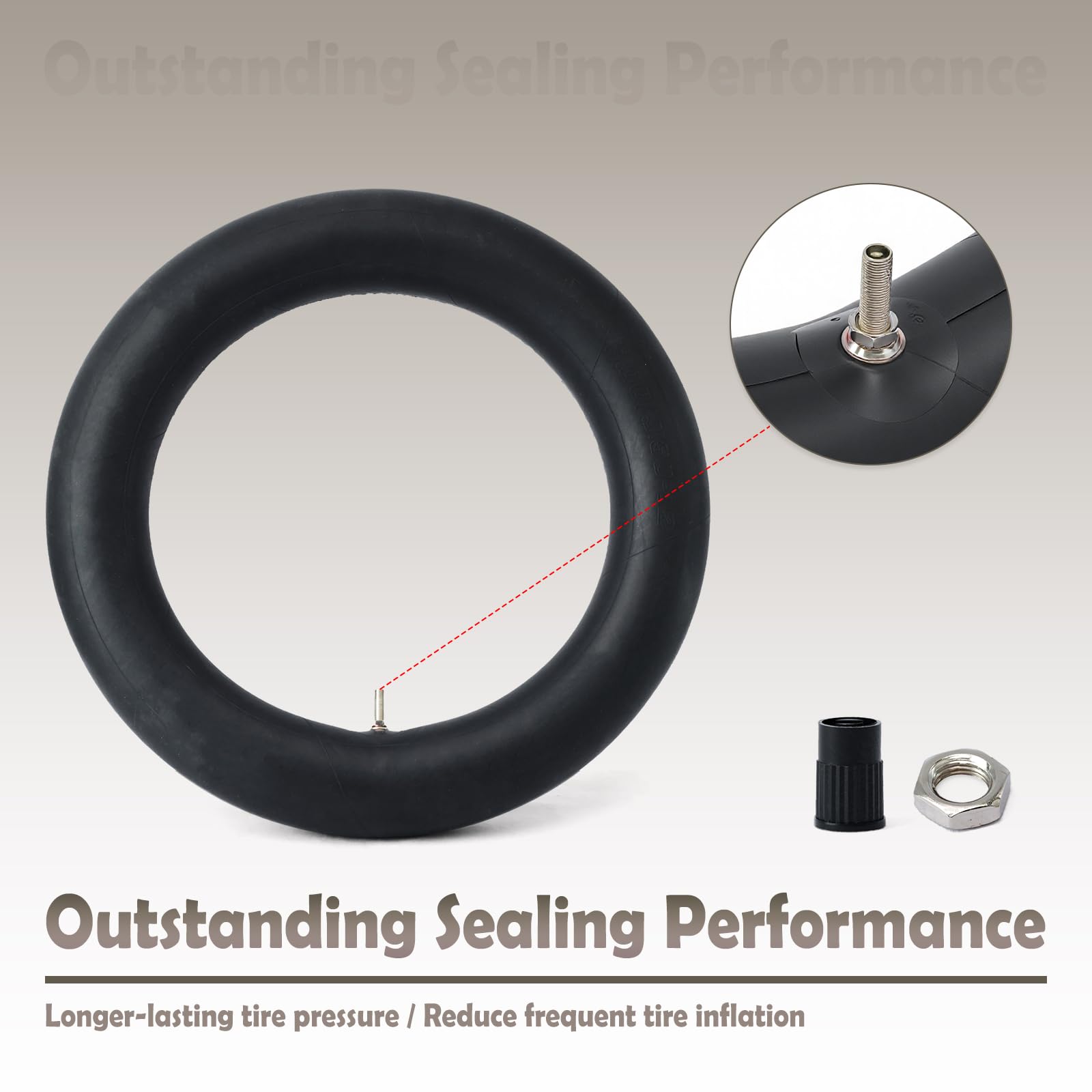 VAINELY thickened rubber inner tube offers high elasticity for better shock absorption on bumps.