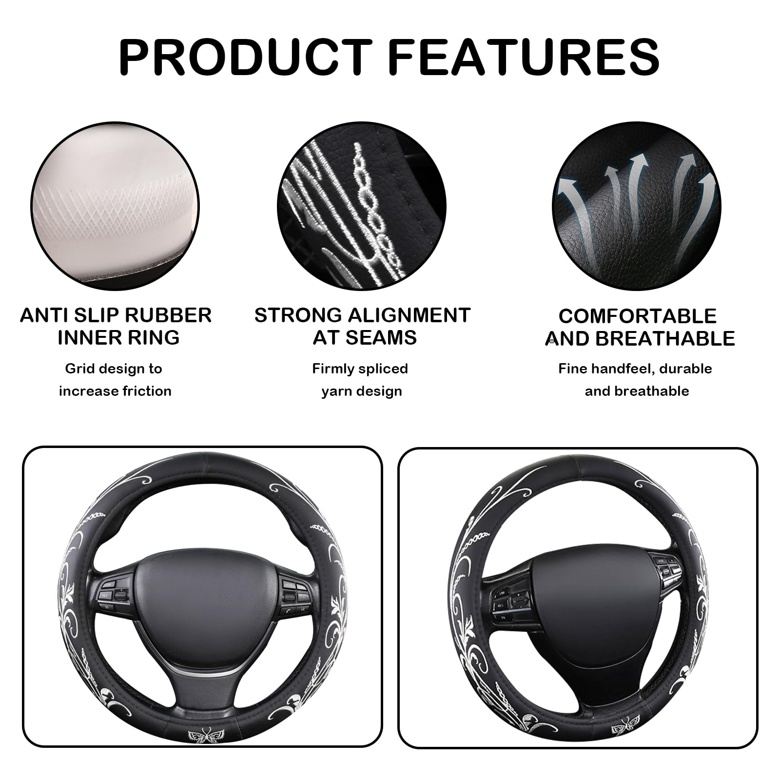 Vaitarkli anti-slip surface helps sweaty hands stay secure while driving