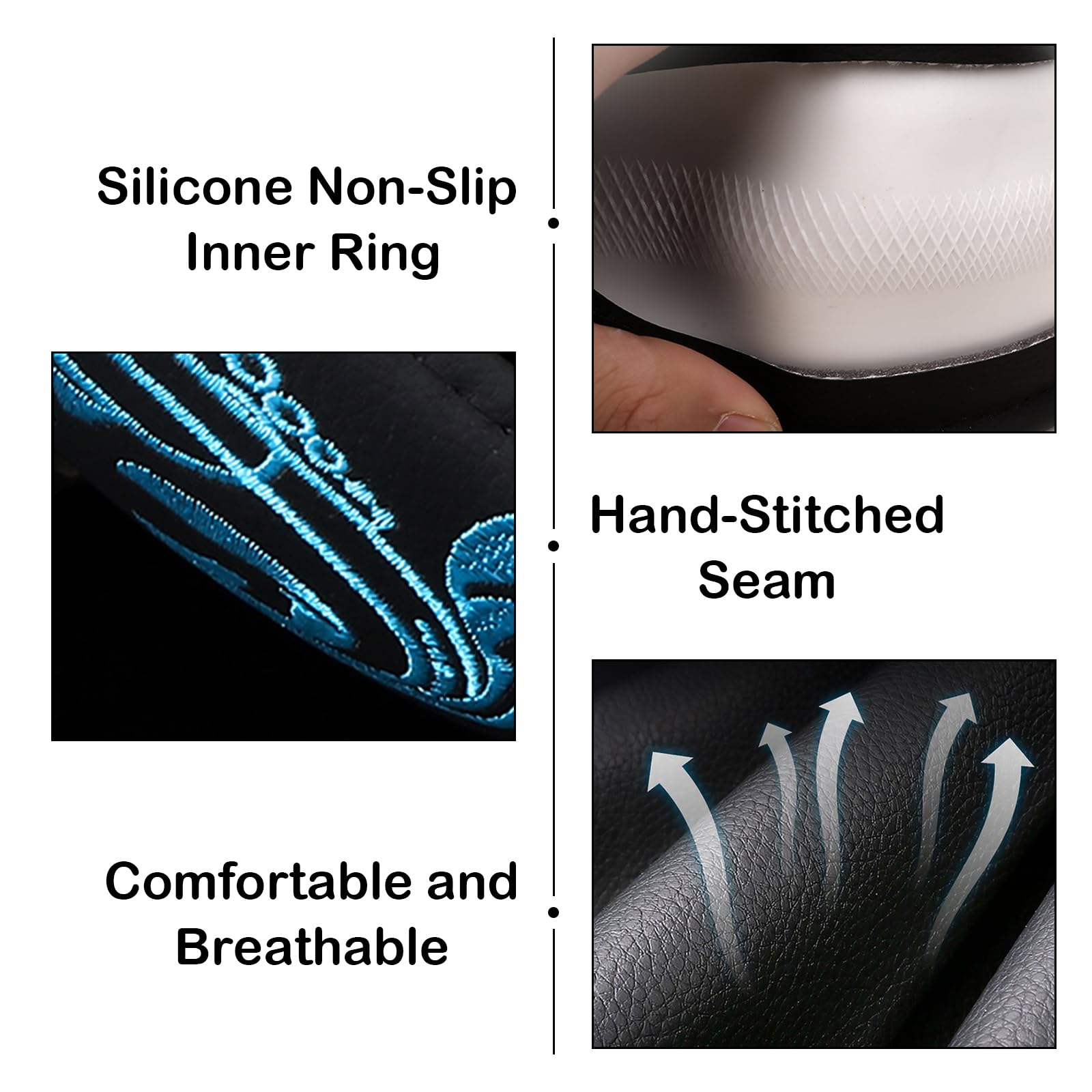 Vaitarkli anti-slip design reduces slipping in hot or sweaty conditions.