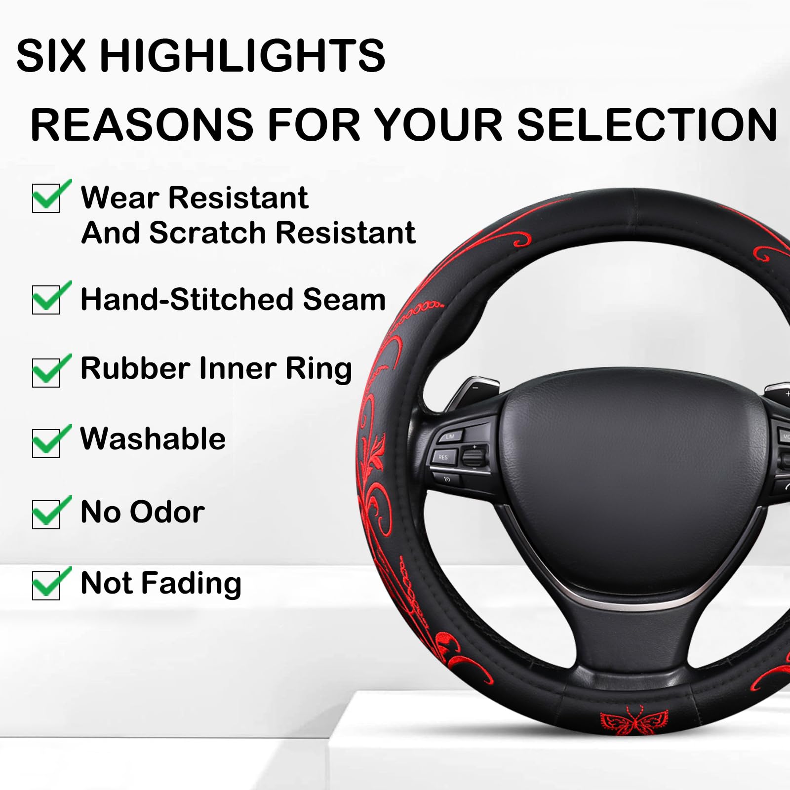 Vaitarkli ergonomic grip close-up illustrating skid resistance during quick maneuvers for confident steering