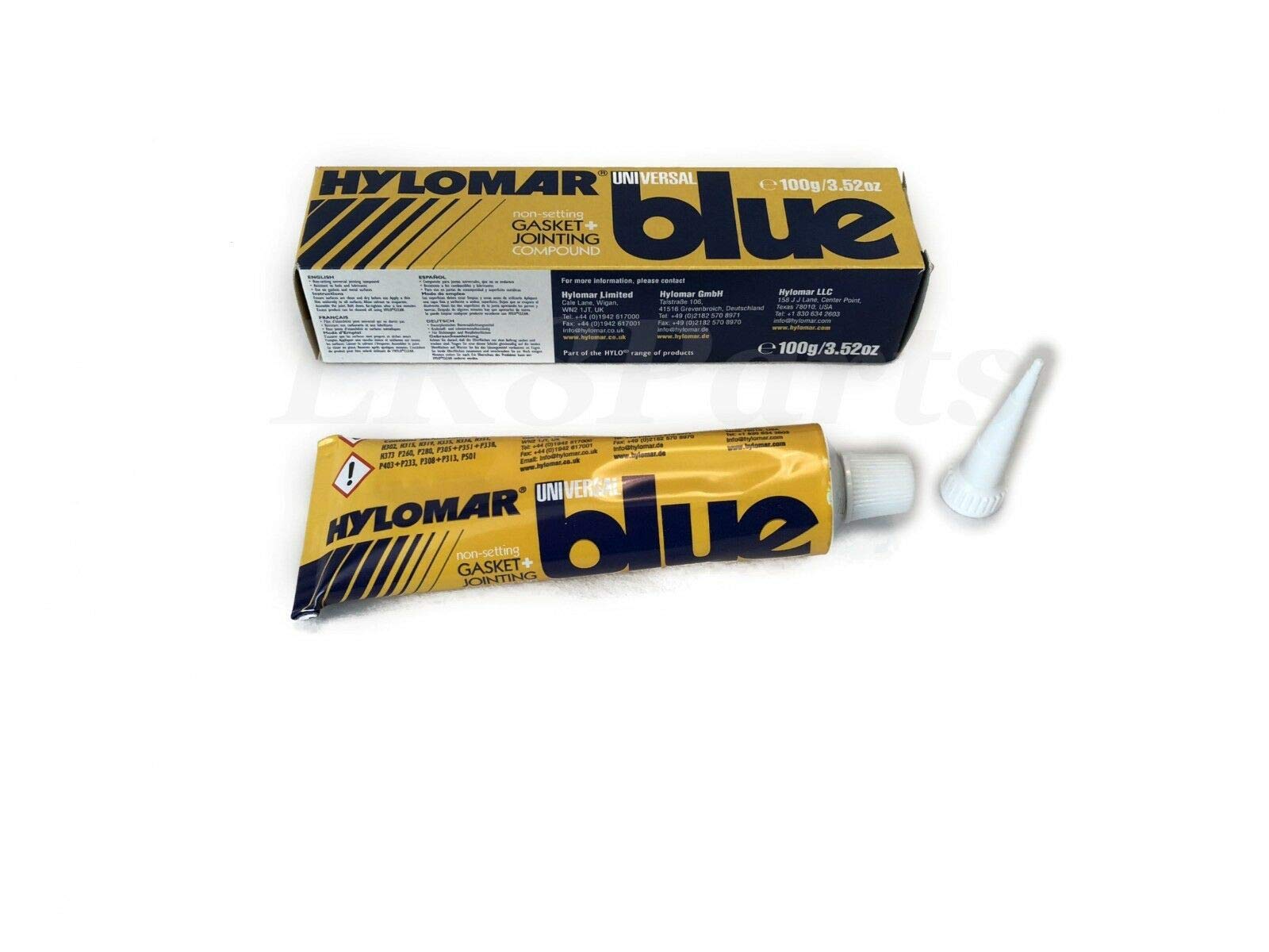 Valco Cincinnati Hylomar Blue nozzle detail highlights precise application for leak-free seals