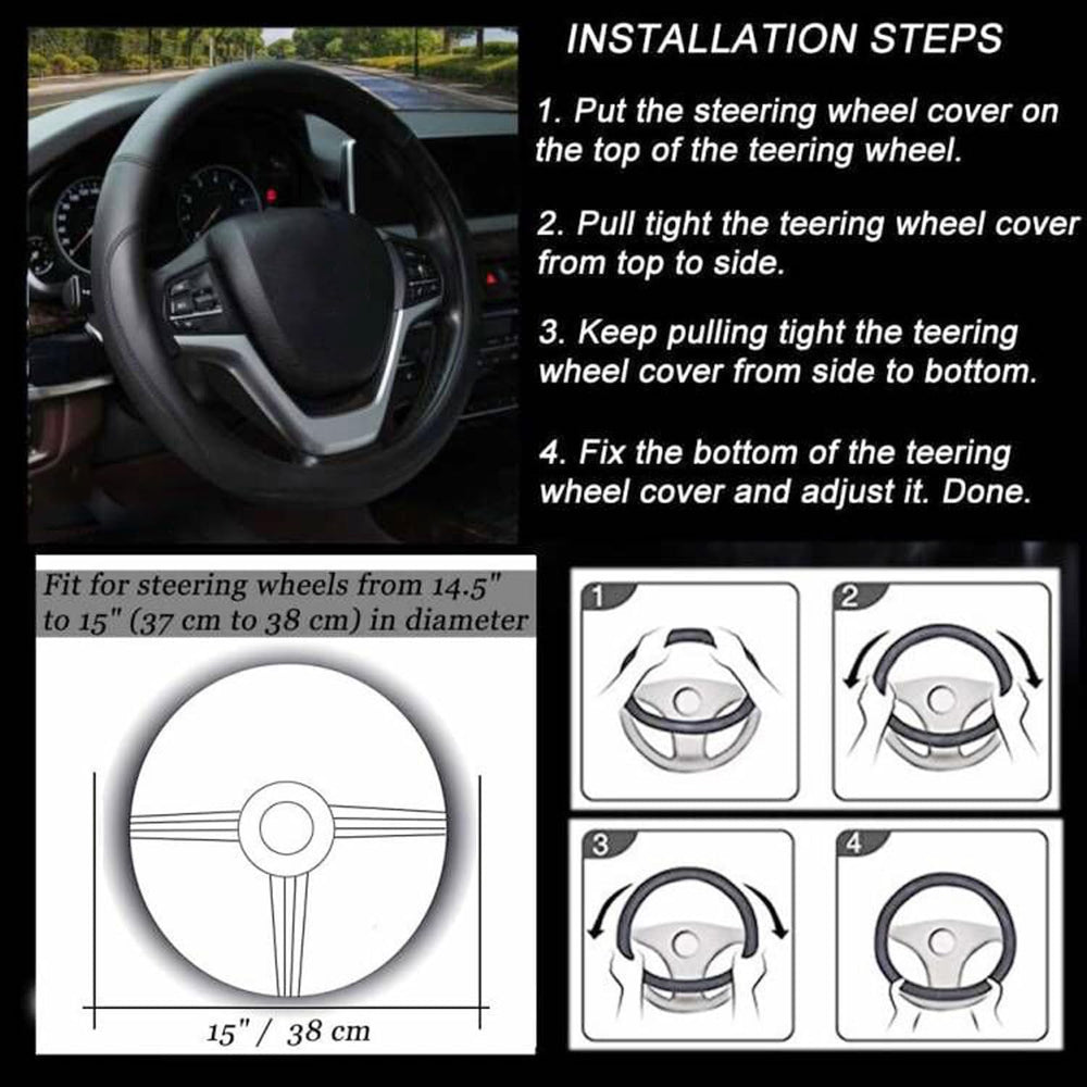 Elegant black décor upgrade for car interior with Valleycomfy cover