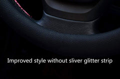 Valleycomfy steering wheel cover with sport detailing enhances style