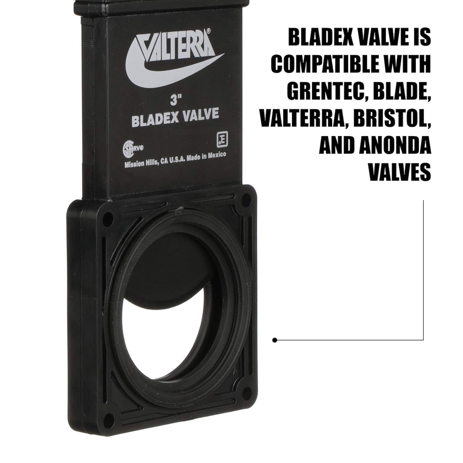 Valterra Bladex waste valve paddle eases opening and closing in RV use