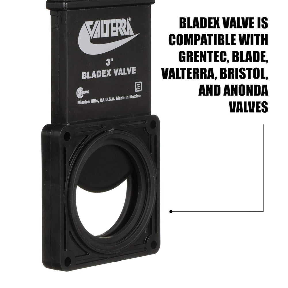 Valterra Bladex waste valve paddle eases opening and closing in RV use