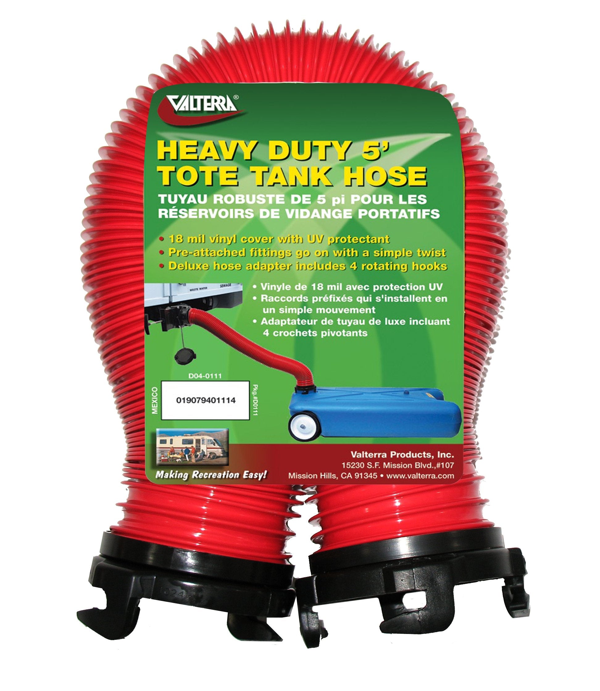 Valterra deluxe rotating hose adapter with four hooks for flexible setup.