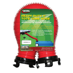 Valterra D04-0111 tote tank hose, 5 ft red, UV-protected vinyl for durability.