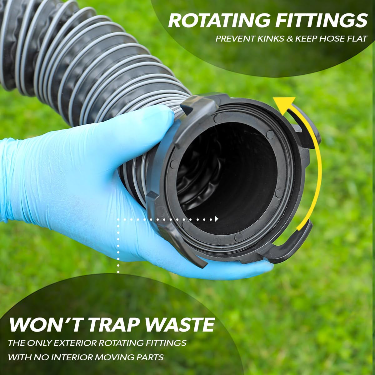 Valterra D04-0675 spring-back design resists kinking and restores shape