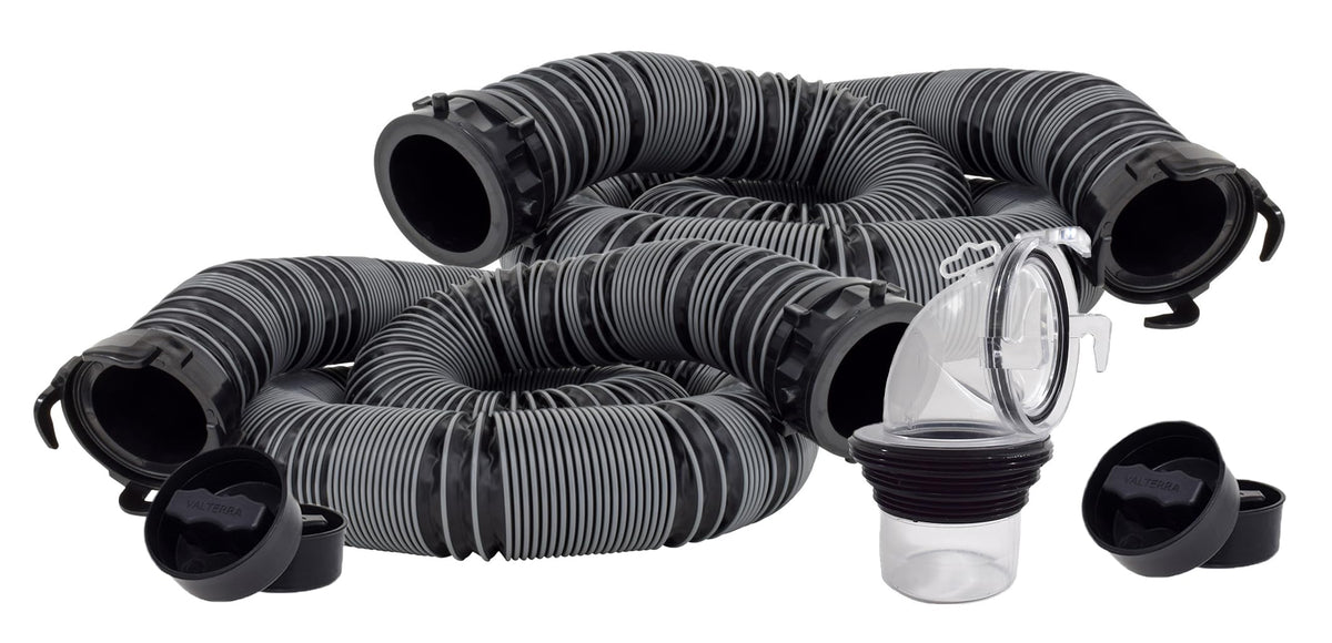 Valterra D04-0675 two 10 ft sewer hoses with rotating fittings for easy hookup