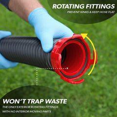 Valterra Dominator hose with 23 mil thickness for durable compartment routing.