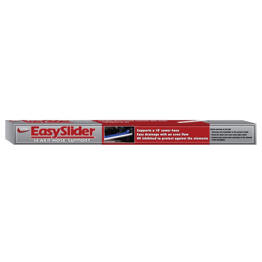 Valterra Easy Slider setup demonstrates quick assembly for smooth sewer hose drainage.
