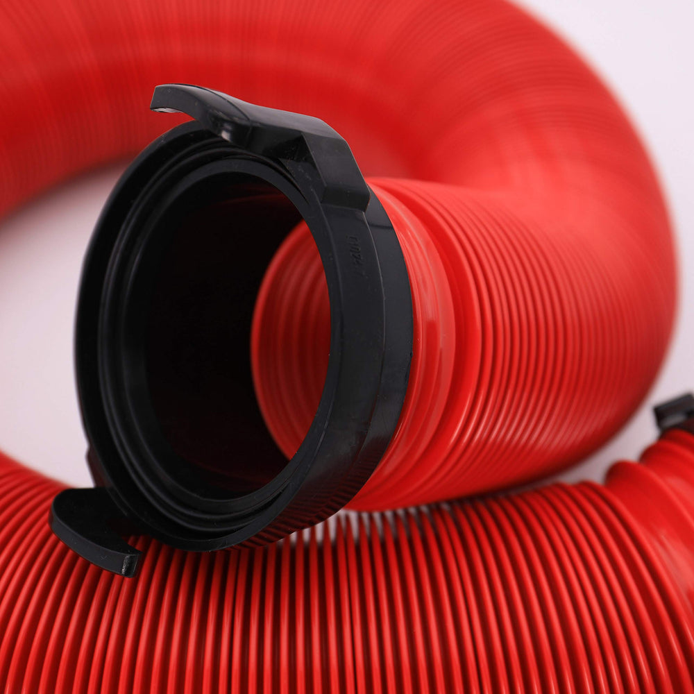 Valterra EZ Coupler 10ft extension hose collapses to a compact size for storage