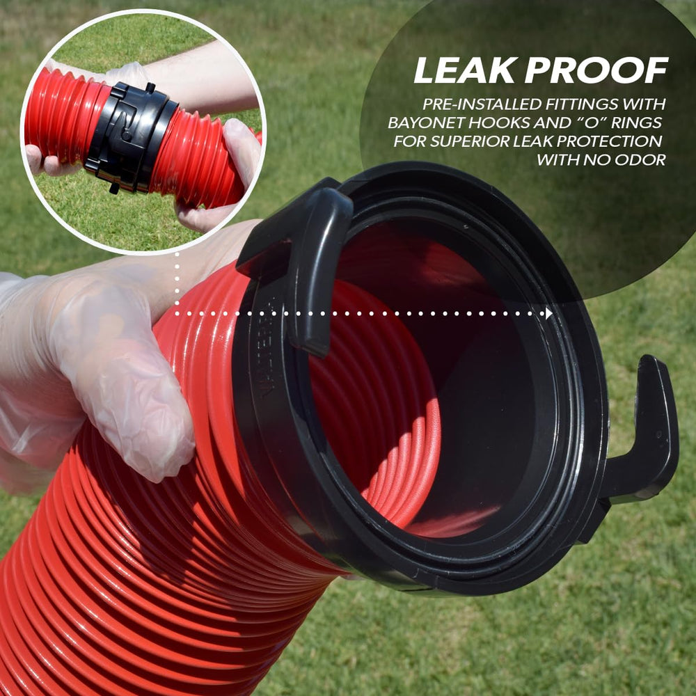 Valterra EZ Coupler 10ft extension hose extended reach for RV waste drainage
