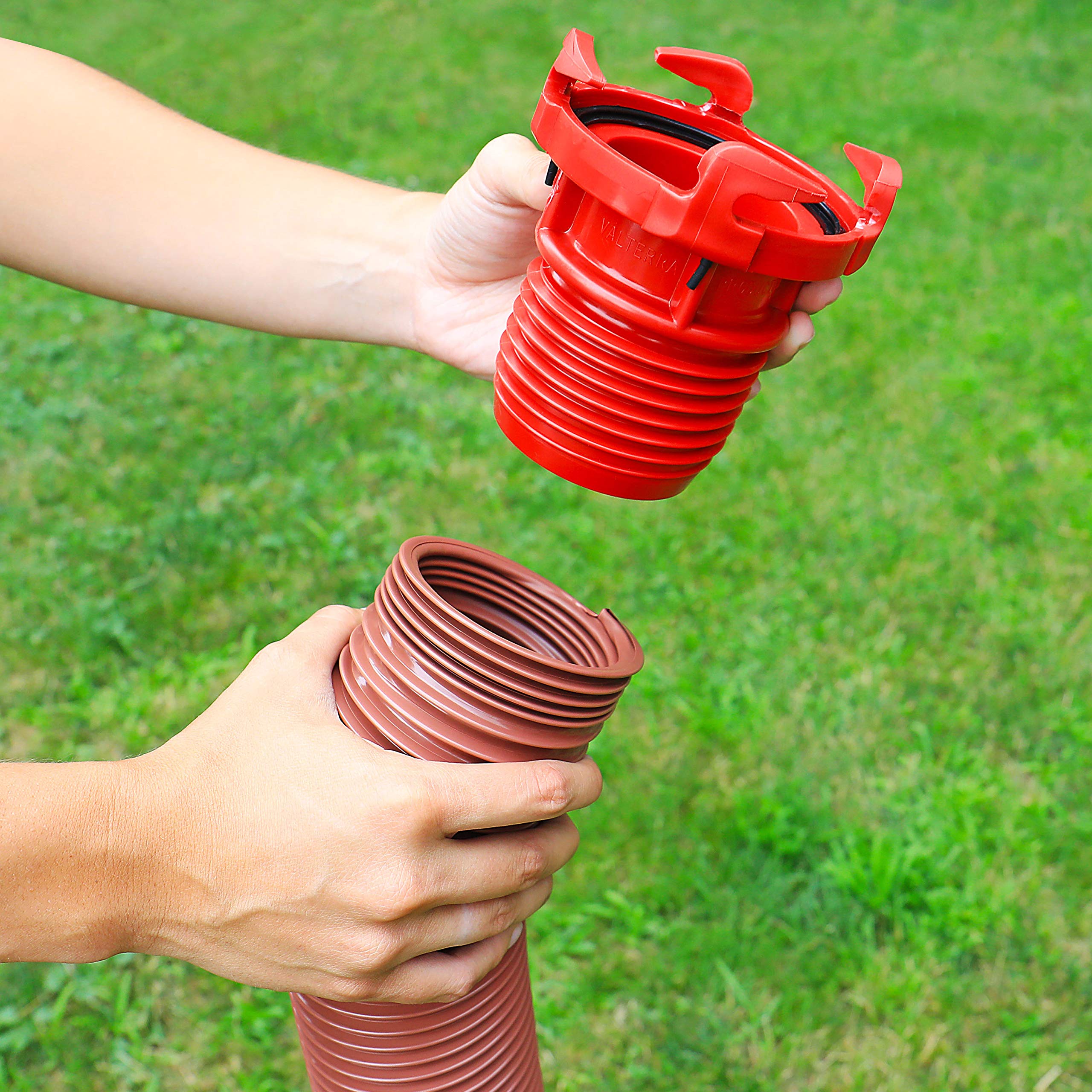 Red finish of Valterra EZ Coupler for high visibility