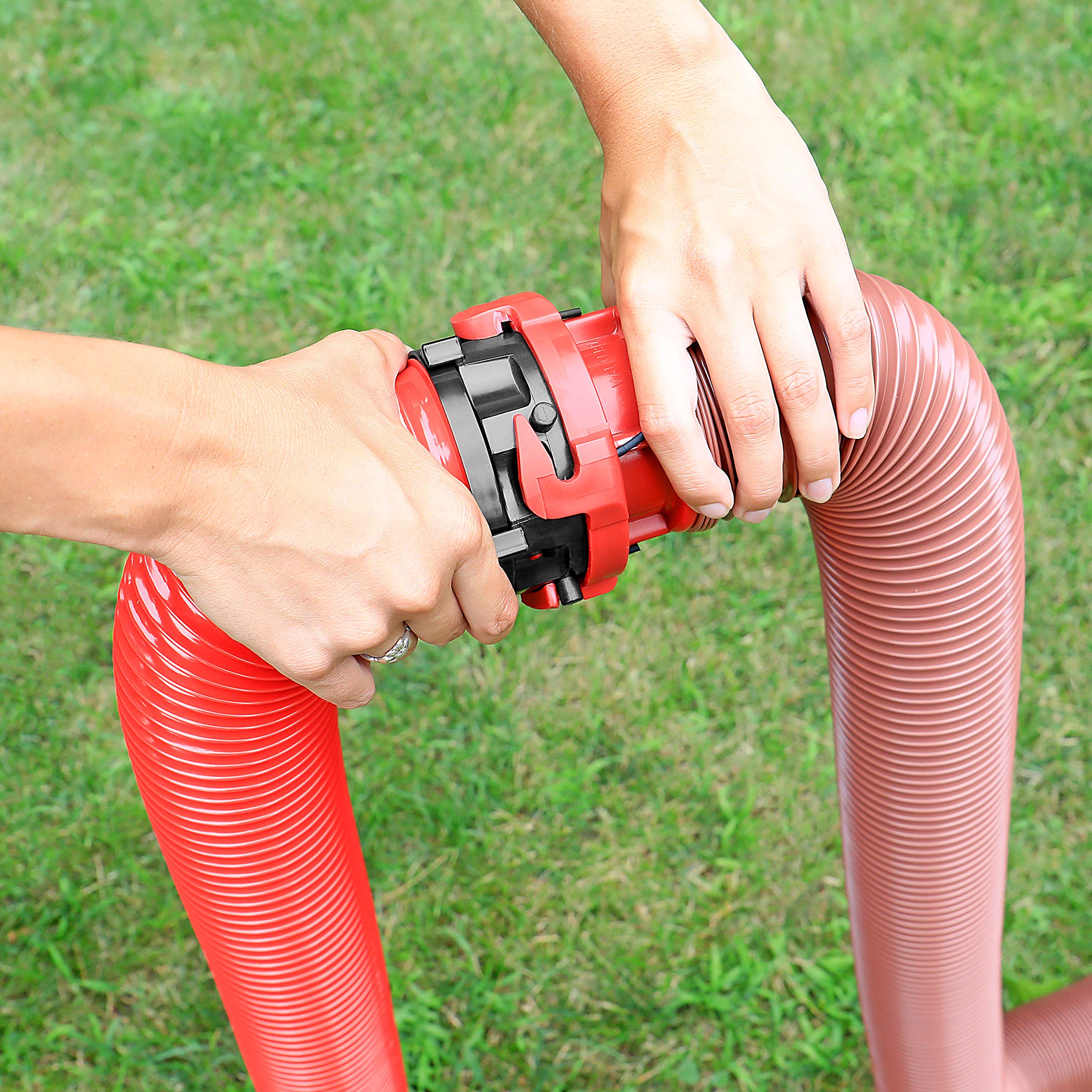 Tool-free installation of Valterra EZ Coupler on RV drain hose