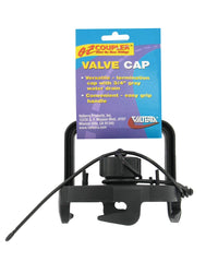 Valterra F02-3106BK valve cap with handle, easy grip for quick RV connections.