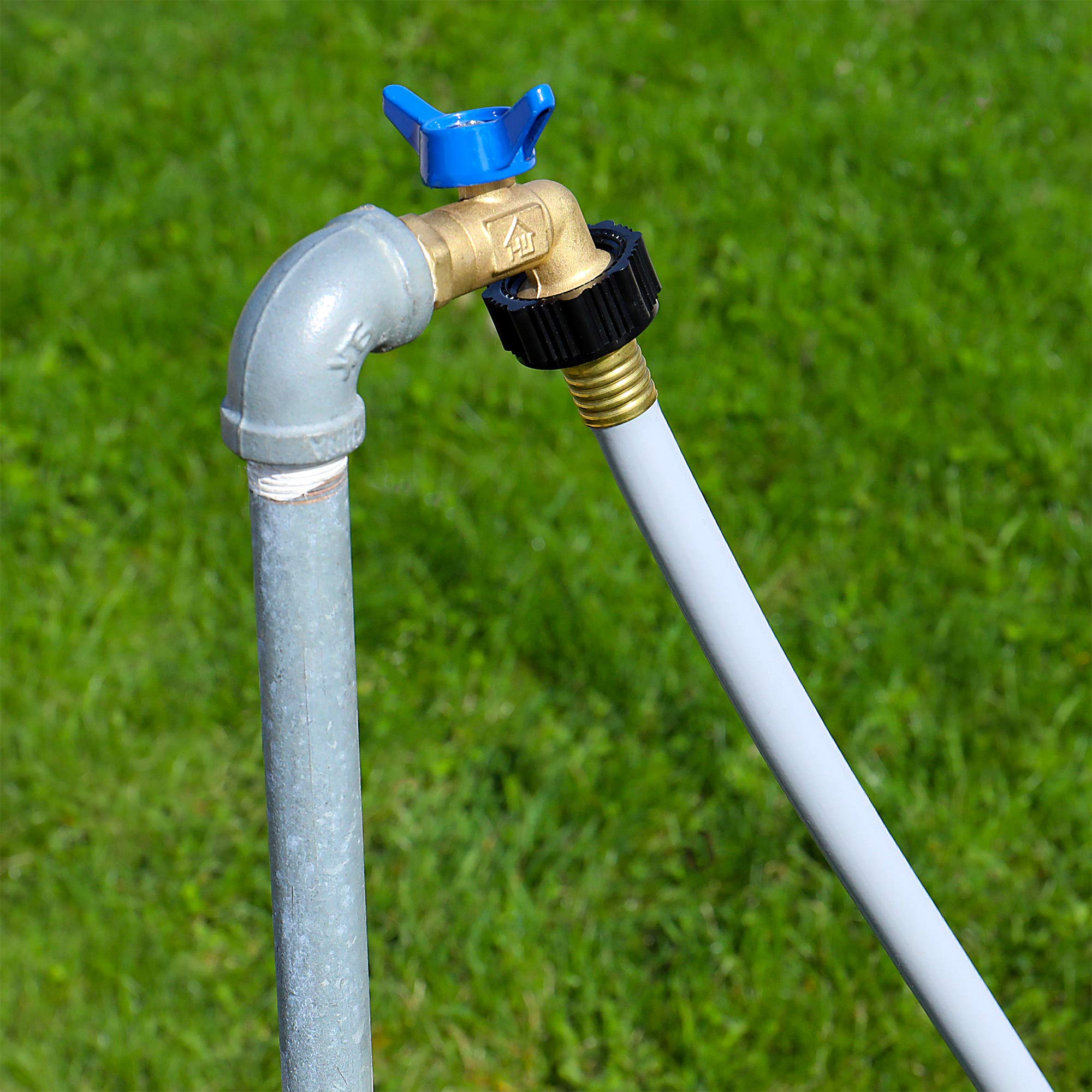 Valterra flushing hose stored in a compact coil for transport