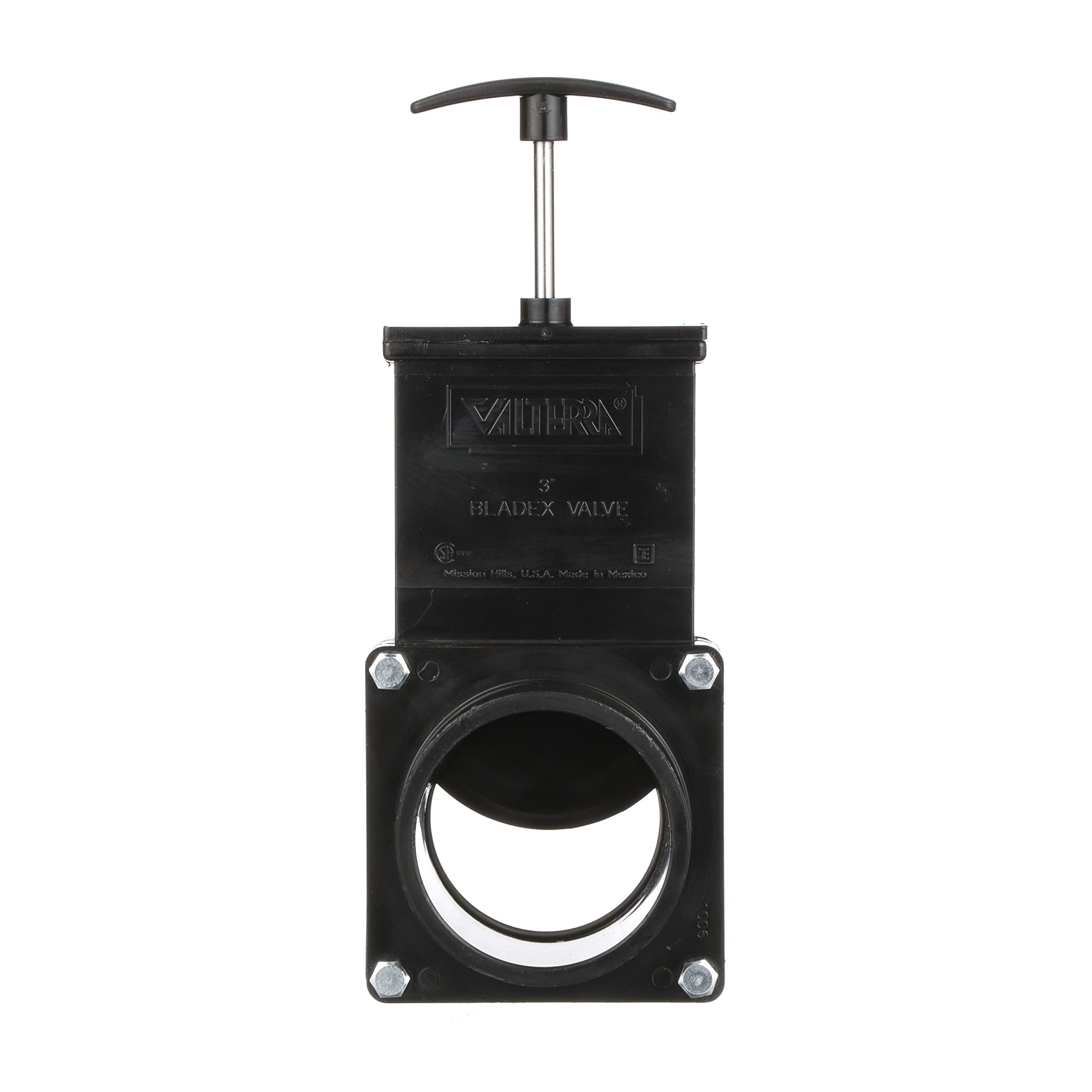 Valterra gate valve with 3-inch hub and spigot for RV connections