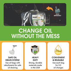 ValvoMax oil drain container handles hot oil up to 250°F.