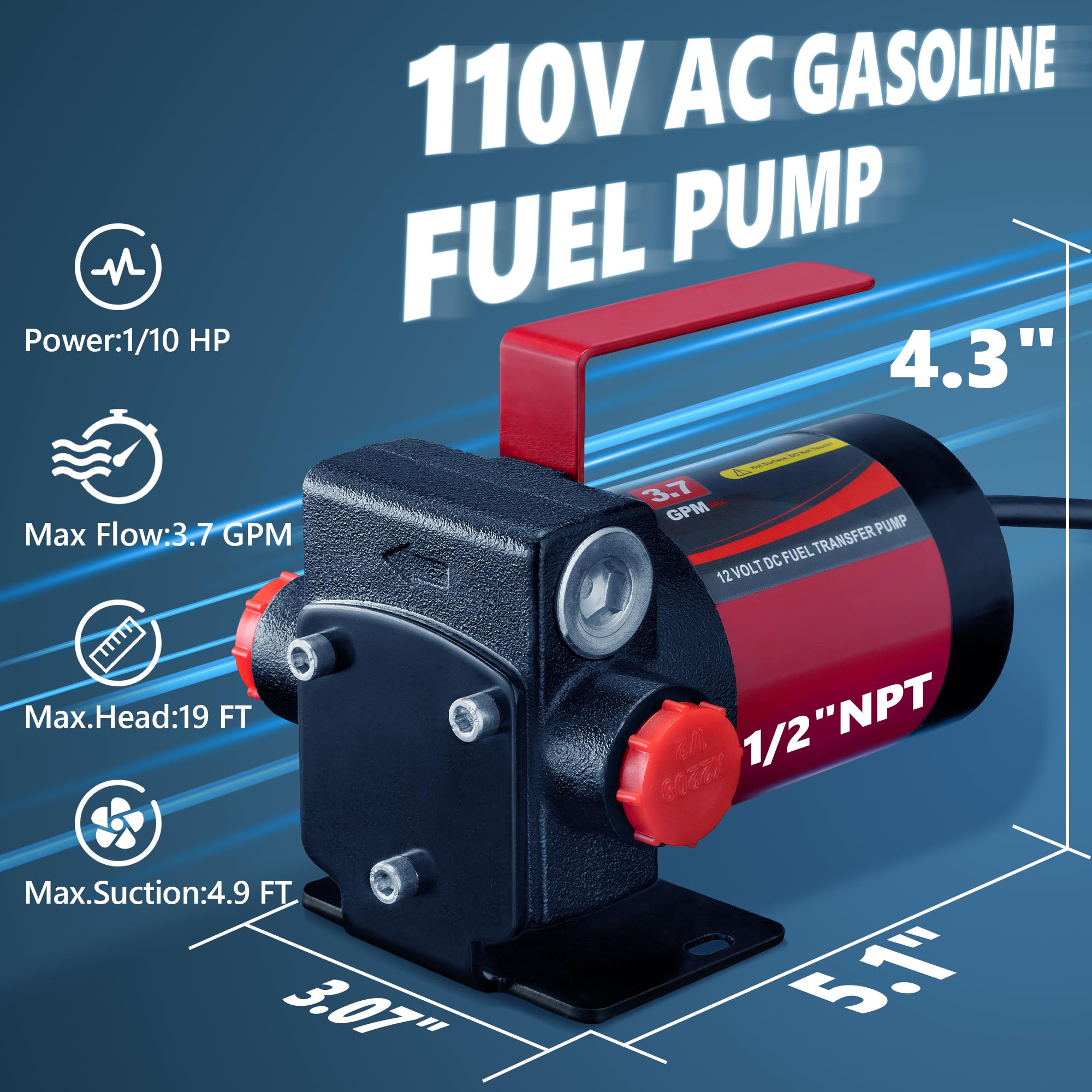 VALYHOOD self-priming pump assembly with dual mode switch