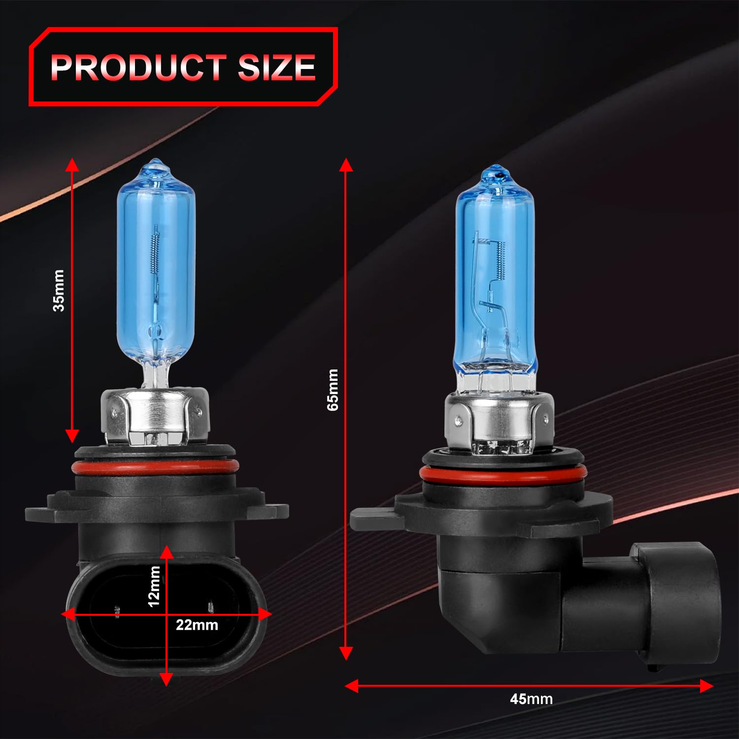 VAMOTA 9012 headlights are IP68 waterproof for all-weather reliability