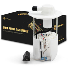 Vanbol electric fuel pump module assembly front view emphasizes durable construction for Toyota and Pontiac models.