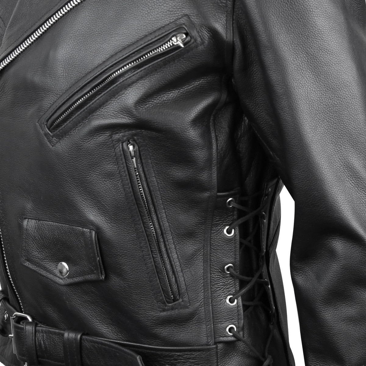 Coin pocket on Vance Leather jacket for easy, organized daily carry.